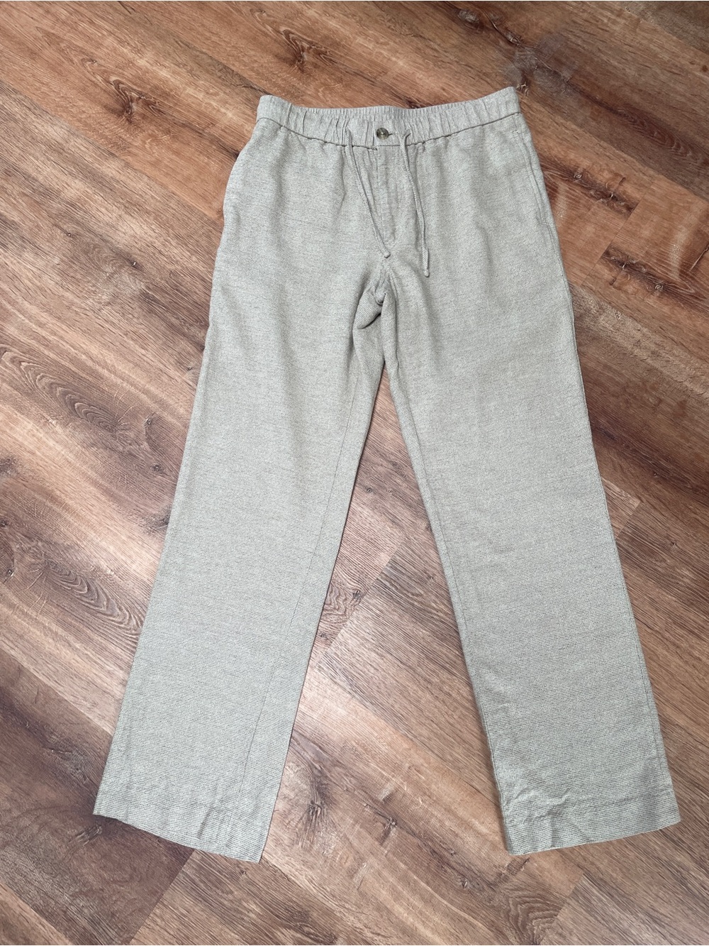 Topman Mens Linen Blend Drawstring Trouser Pants Relaxed Size 34 Coastal Beach